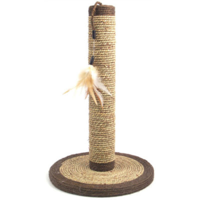 Rosewood Natural Seagrass Feather Cat Scratching Post